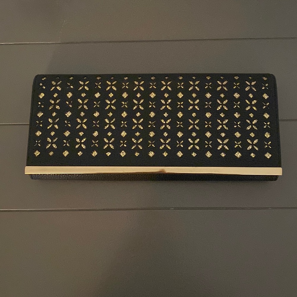 Black and gold clutch